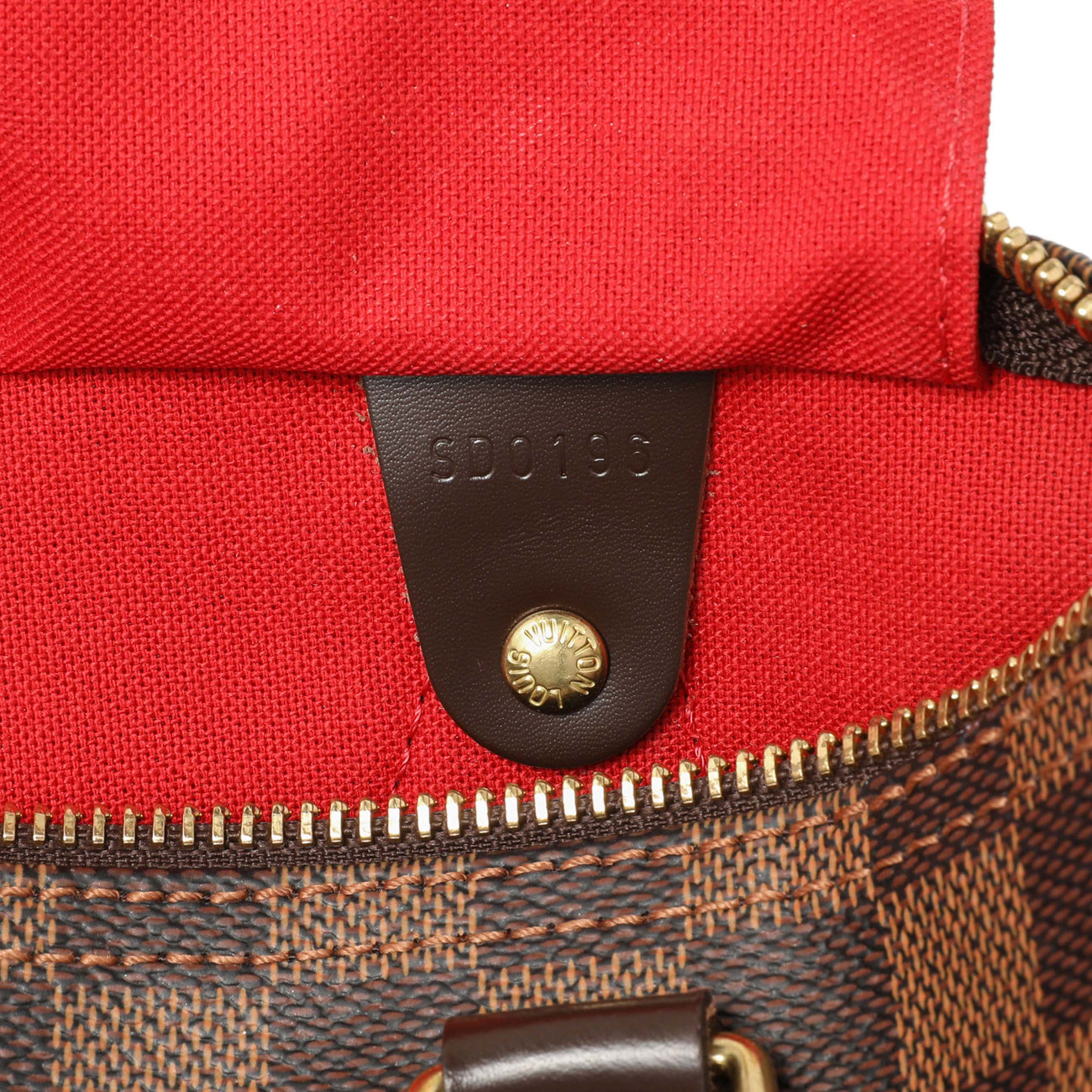 Exclusive Louis Vuitton Damier Ebene Speedy 25 — Detail View