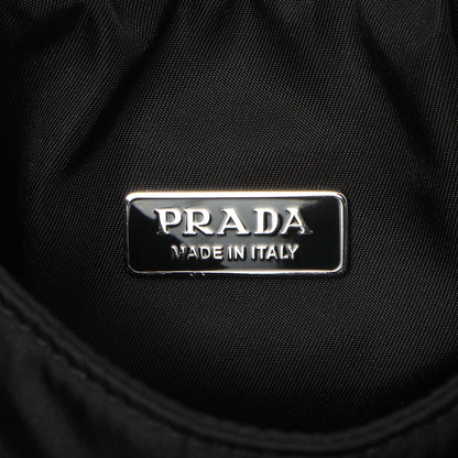 Exclusive Prada Black Re-Nylon Mini Padded Soft Tote — Detail View