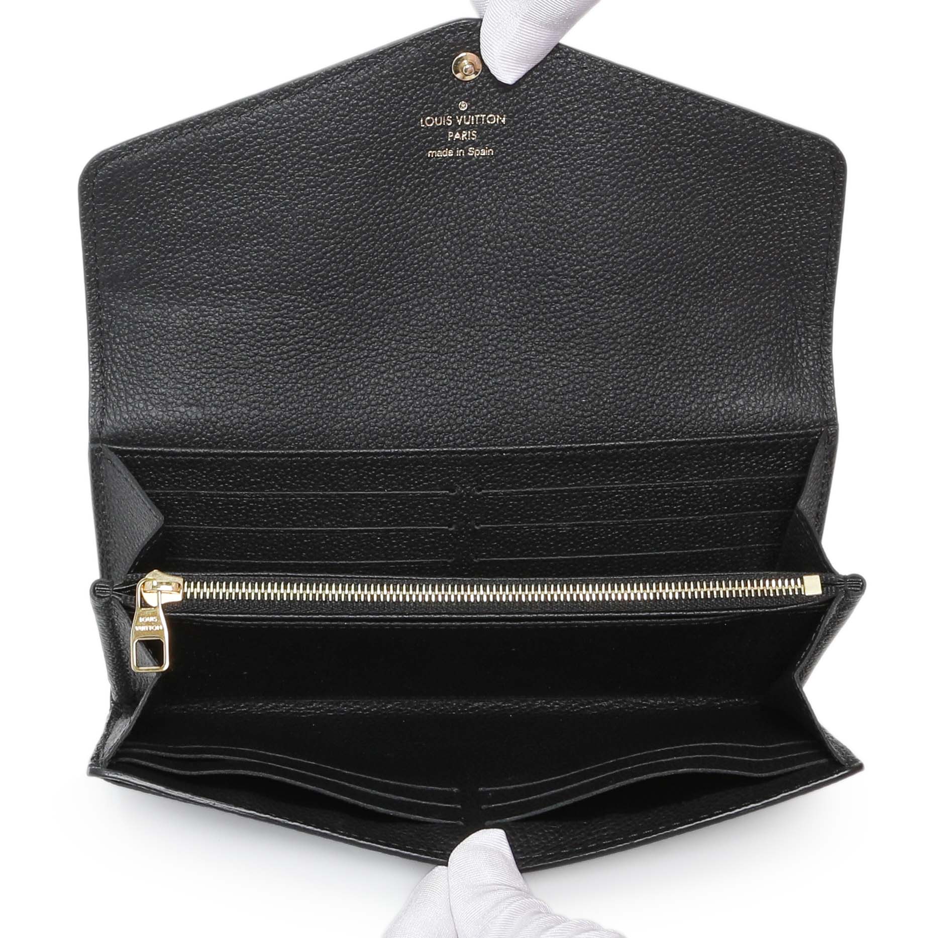 Exclusive Louis Vuitton Black Monogram Empreinte Sarah Wallet — Alternate View 12