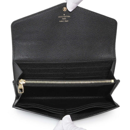 Exclusive Louis Vuitton Black Monogram Empreinte Sarah Wallet — Alternate View 12