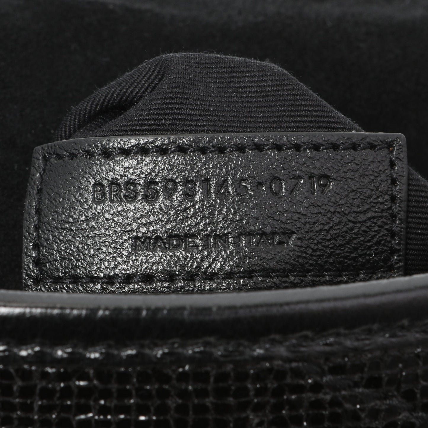 Exclusive Saint Laurent Black Metallic Cracked Calfskin Monogram Niki Chain Wallet — Lifestyle View