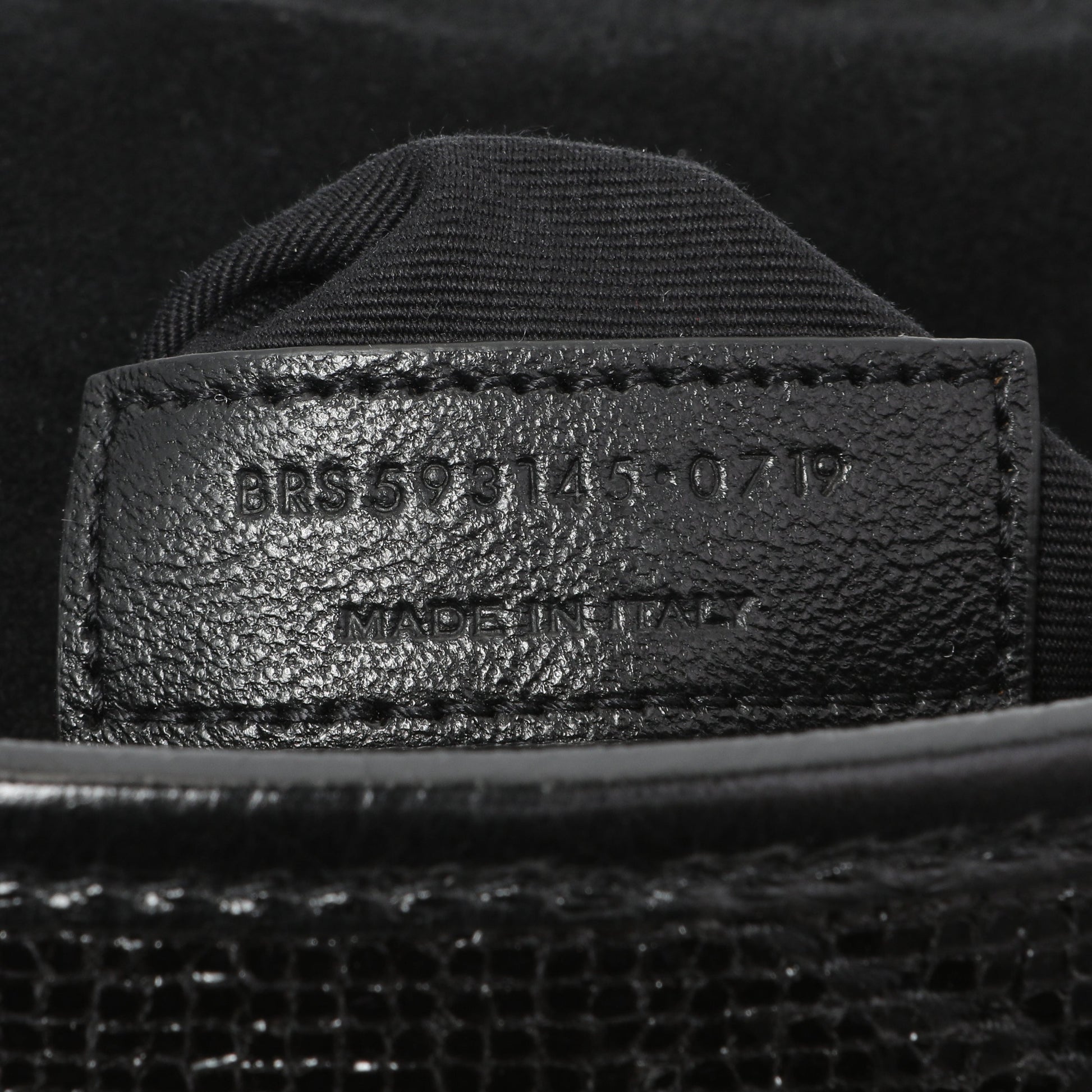 Exclusive Saint Laurent Black Metallic Cracked Calfskin Monogram Niki Chain Wallet — Lifestyle View