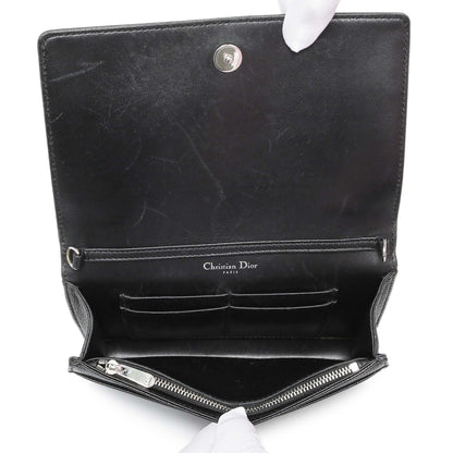 Exclusive Christian Dior Black Grained Calfskin Diorama Wallet on Chain — Alternate View 8