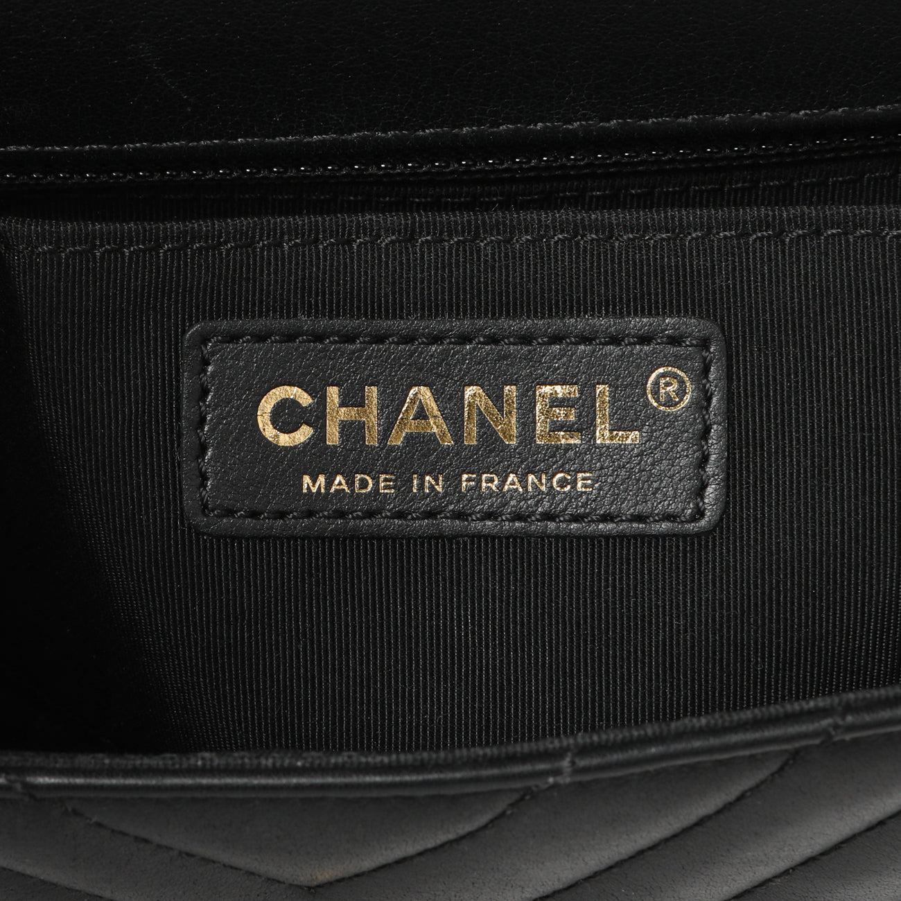 Exclusive Chanel Black Chevron Quilted Calfskin Mini Statement Flap — Alternate View 9