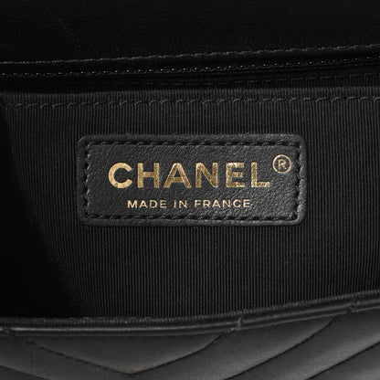 Exclusive Chanel Black Chevron Quilted Calfskin Mini Statement Flap — Alternate View 9