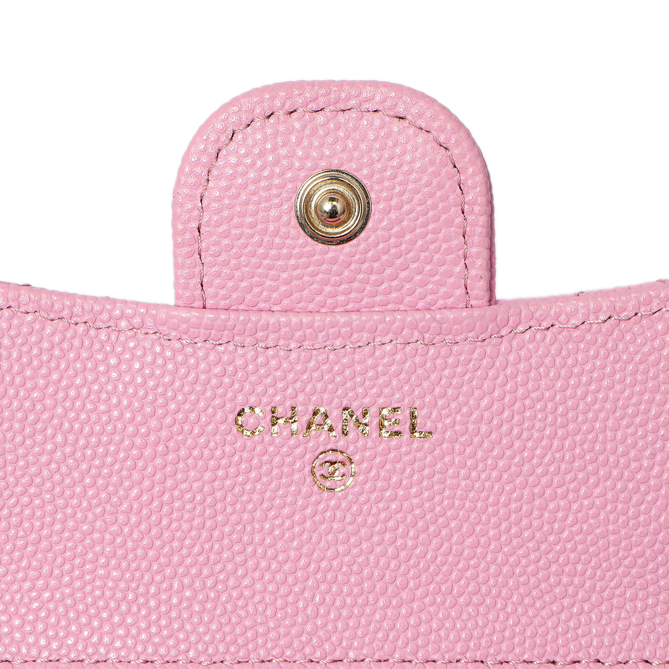 Exclusive Chanel Pink Quilted Caviar Compact Flap Wallet — Alternate View 13