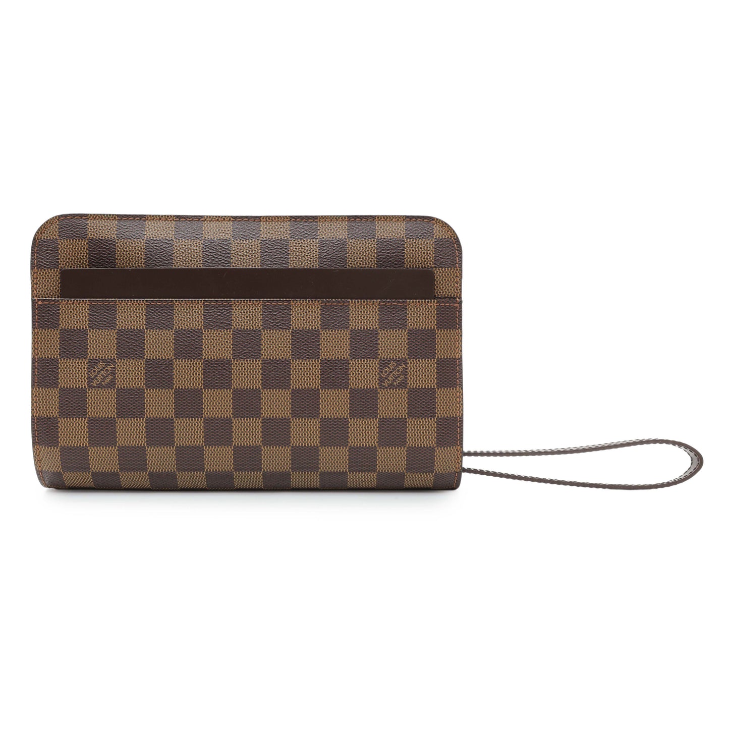 Exclusive Louis Vuitton Damier Ebene Pochette Saint Louis — Front View
