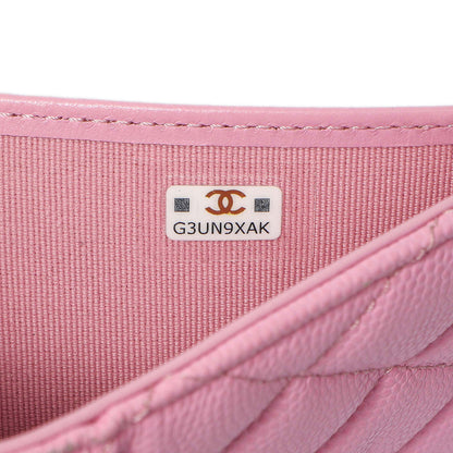 Exclusive Chanel Pink Quilted Caviar Compact Flap Wallet — Alternate View 14