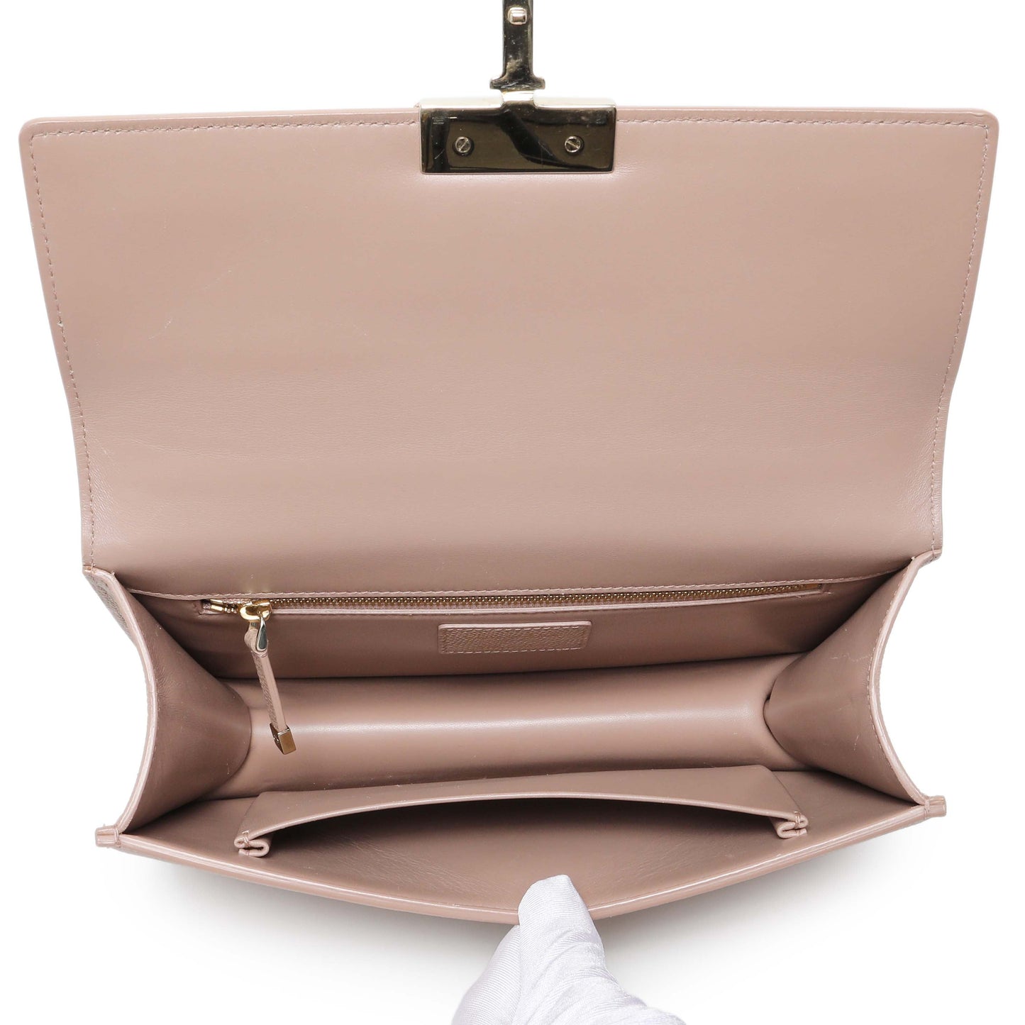 Exclusive Christian Dior Blush Grained Calfskin 30 Montaigne Chain Flap Bag — Alternate View 8