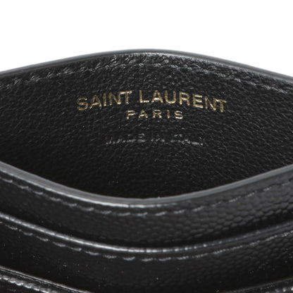 Exclusive Saint Laurent Grain De Poudre Matelasse Chevron Monogram Card Case — Detail View