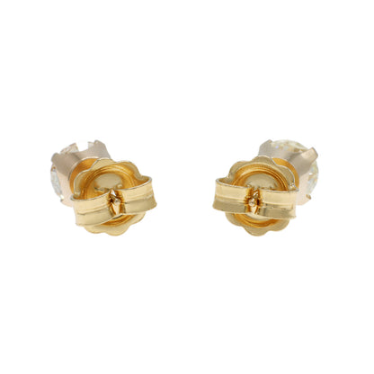 Exclusive 18K Yellow Gold 1.60 Carat Diamond Stud Earrings — Side View