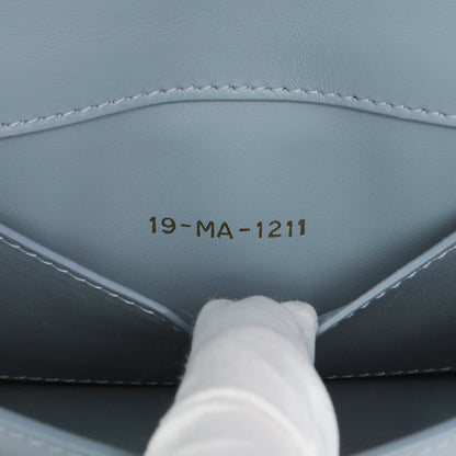 Exclusive Christian Dior Blue Grey Smooth Calfskin Micro 30 Montaigne Flap — Lifestyle View