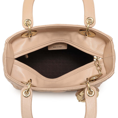 Exclusive Christian Dior Light Pink Lambskin Cannage Medium Lady Dior — Alternate View 8