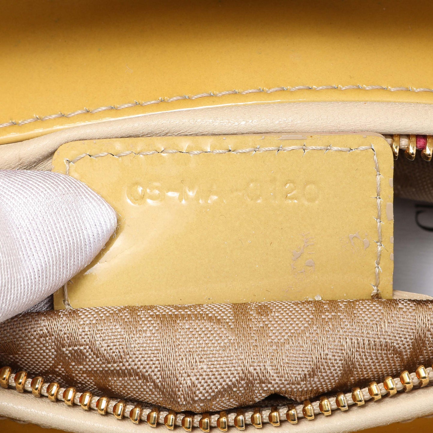 Exclusive Christian Dior Beige Patent Cannage Medium Lady Dior — Alternate View 10