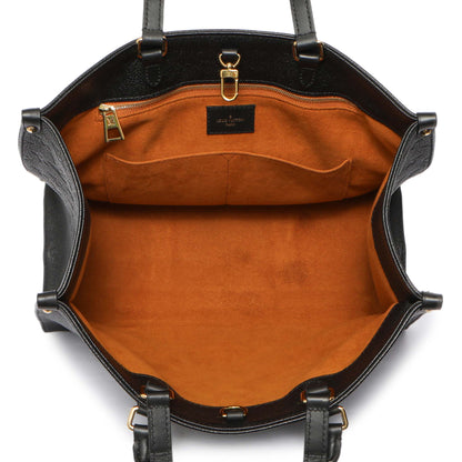 Exclusive Louis Vuitton Black Empreinte Monogram Giant Onthego MM — Top View