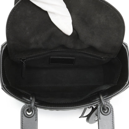 Exclusive Christian Dior Black Diamond Cannage Lady Dior Small — Top View