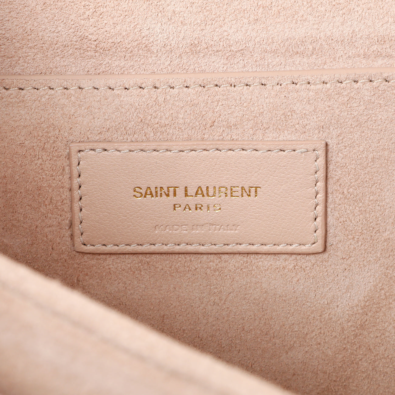 Exclusive Saint Laurent Marble Pink Smooth Calfskin Suede Medium Bellechasse Bag — Alternate View 10