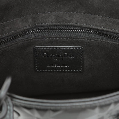 Exclusive Christian Dior Black Diamond Cannage Lady Dior Small — Detail View