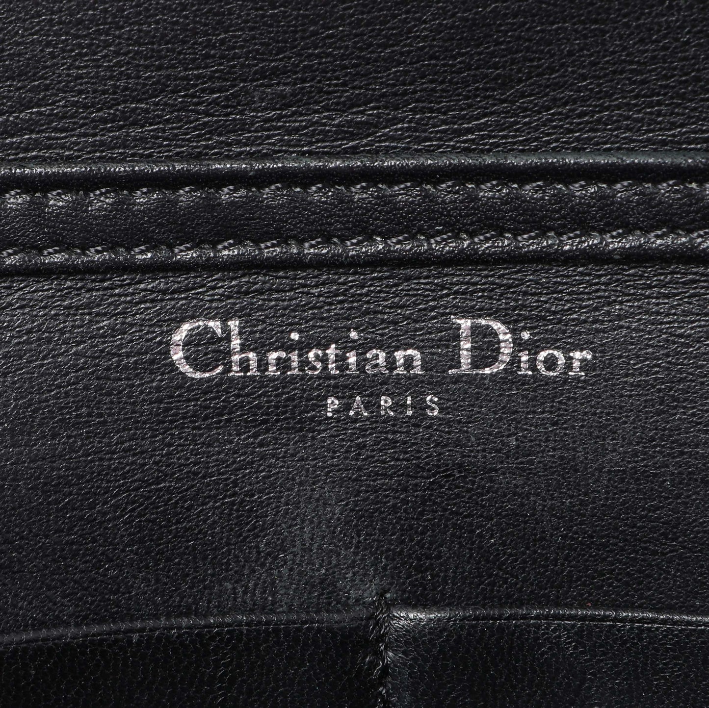Exclusive Christian Dior Black Grained Calfskin Diorama Wallet on Chain — Alternate View 9