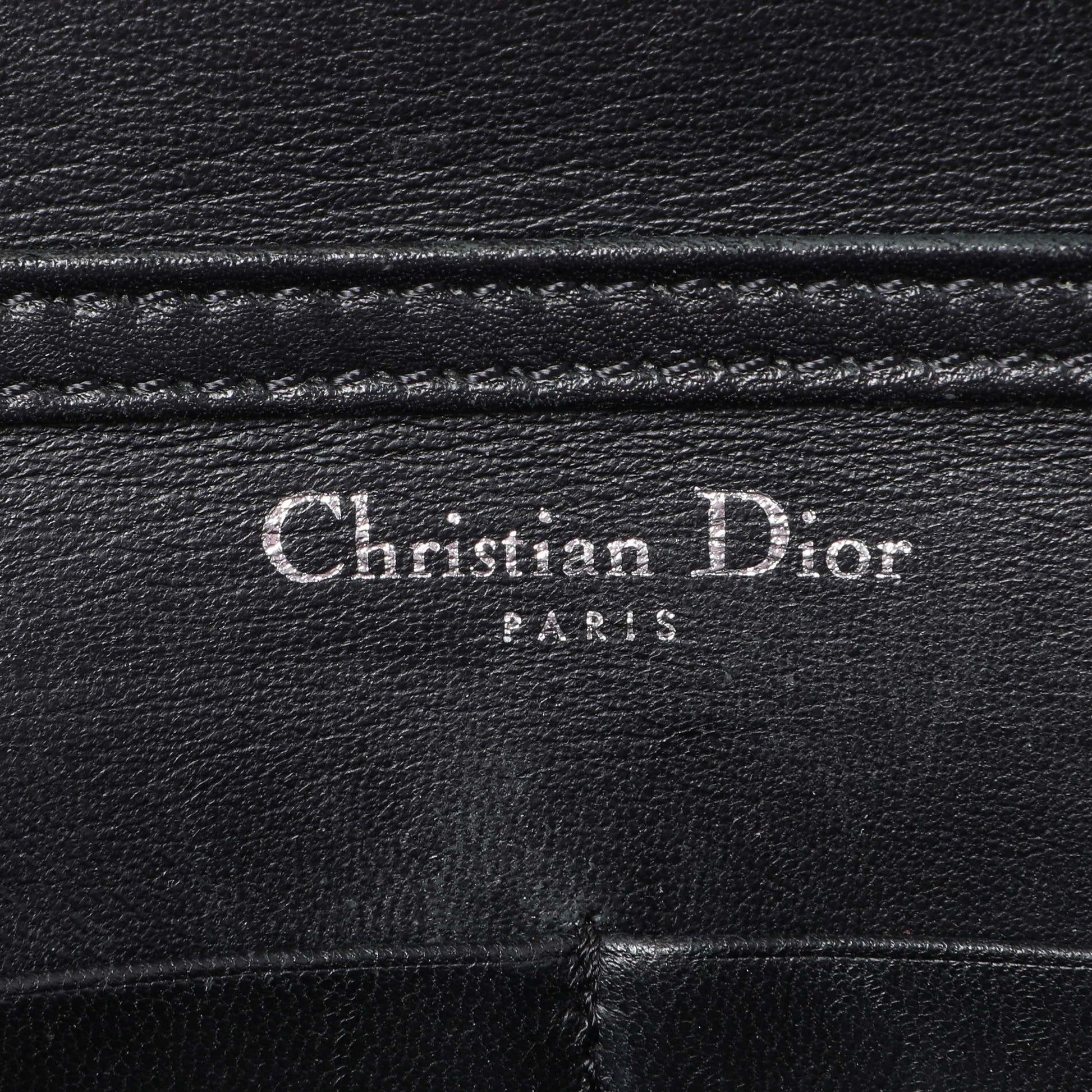 Exclusive Christian Dior Black Grained Calfskin Diorama Wallet on Chain — Alternate View 9