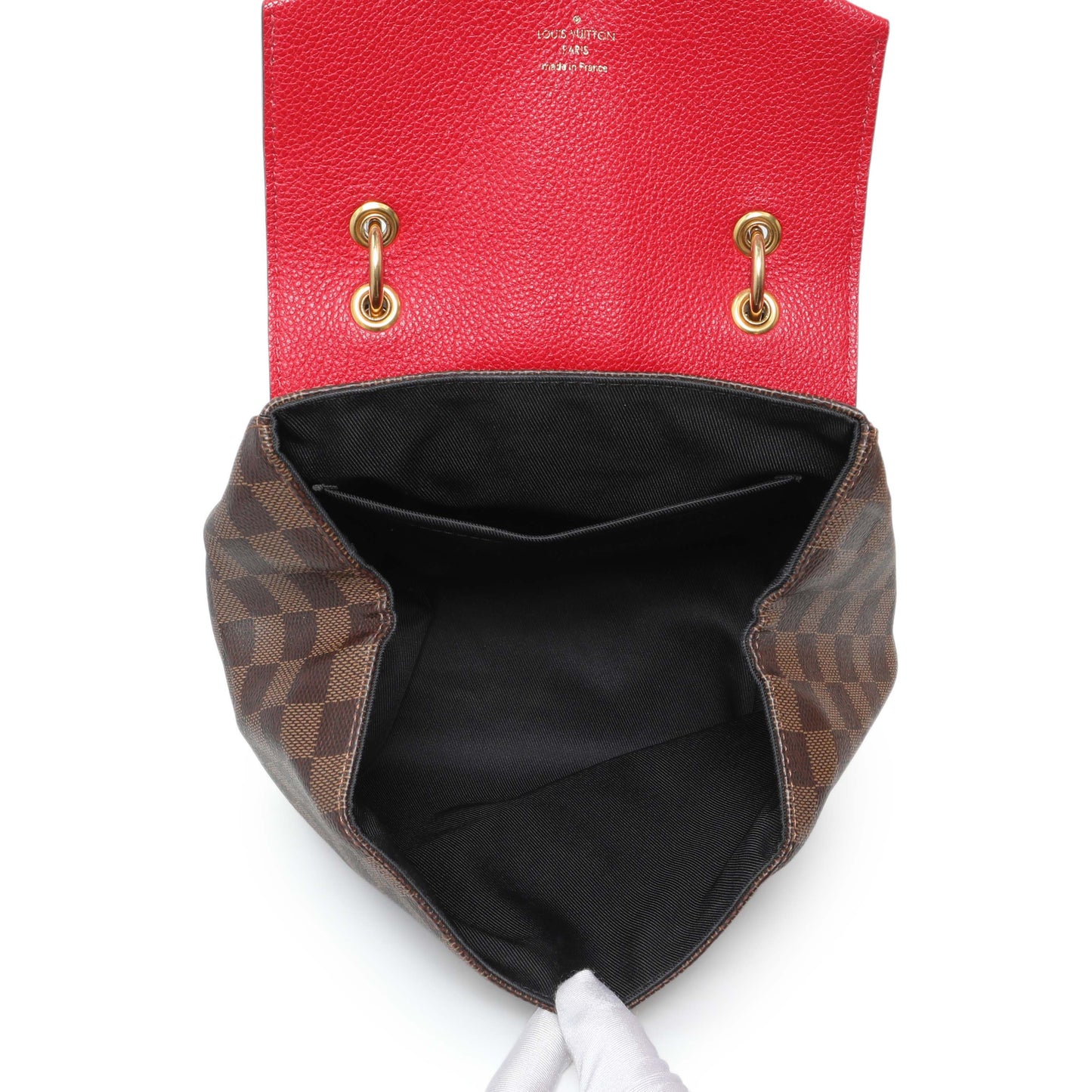 Exclusive Louis Vuitton Red Damier Ebene Clapton Backpack — Alternate View 8