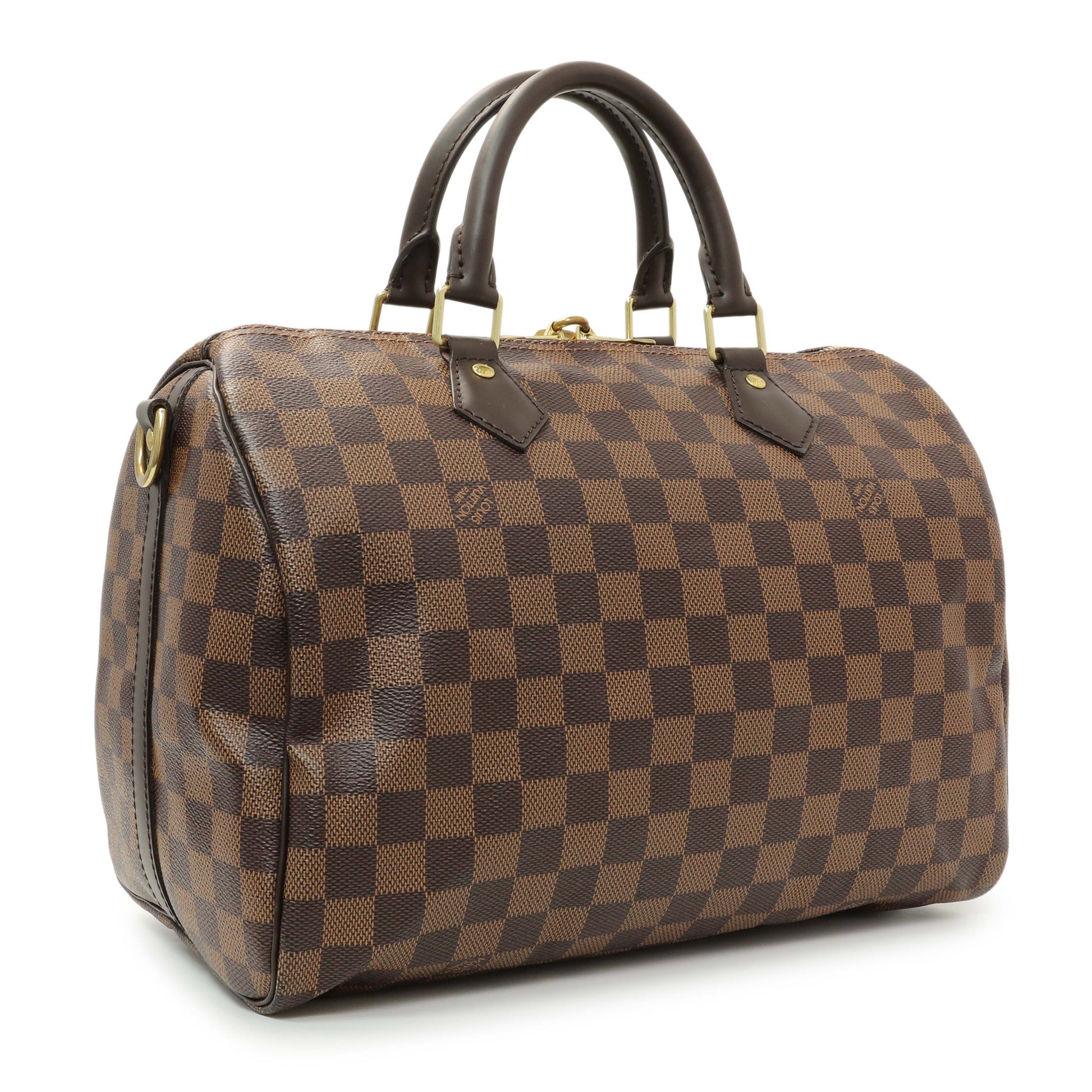 Exclusive Louis Vuitton Damier Ebene Speedy 30 Bandouliere — Back View