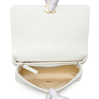 Exclusive Chanel White Quilted Caviar Chic Affinity Flap — Alternate View 8