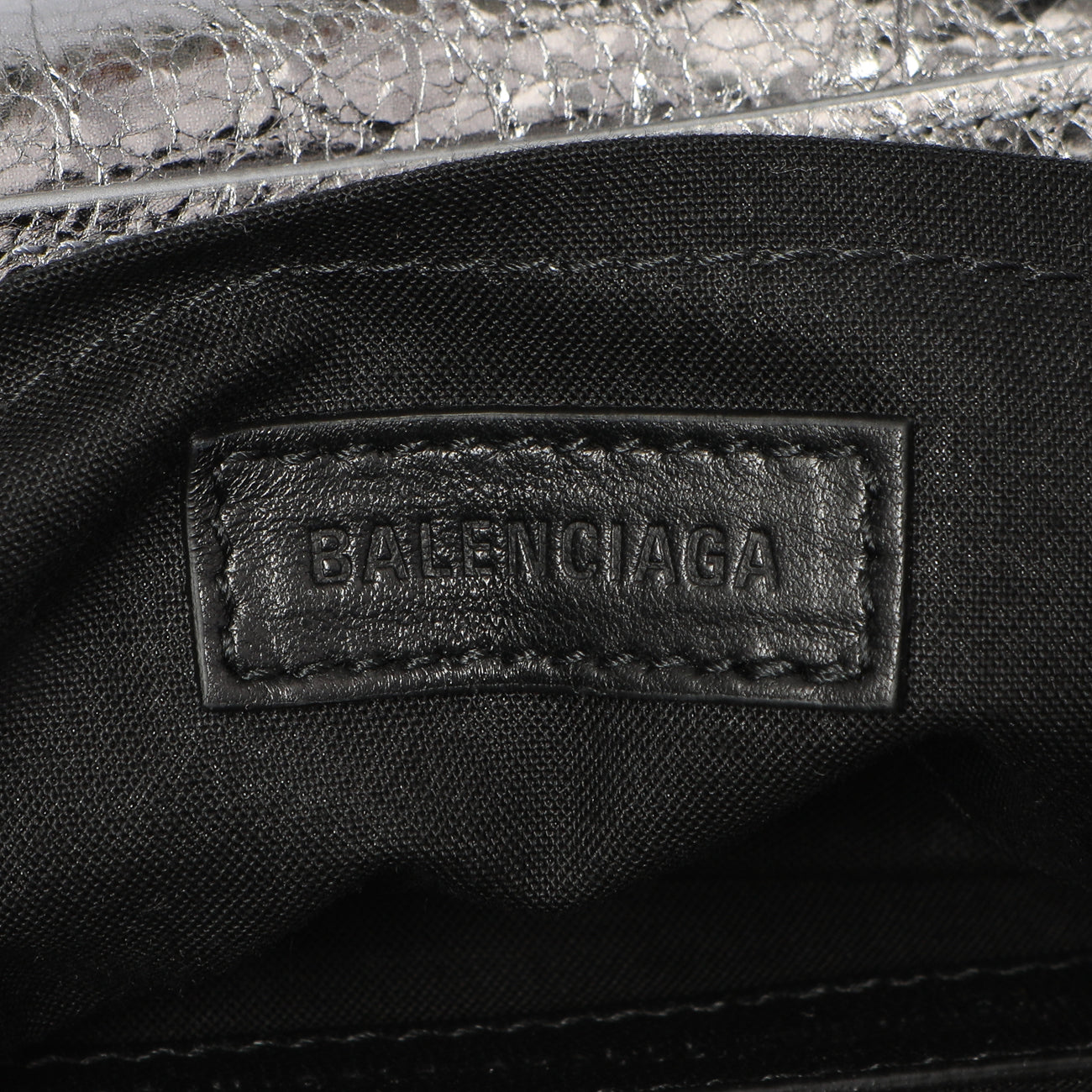 Exclusive Balenciaga Silver Lambskin Le Cagole Small Sling Bag — Alternate View 8