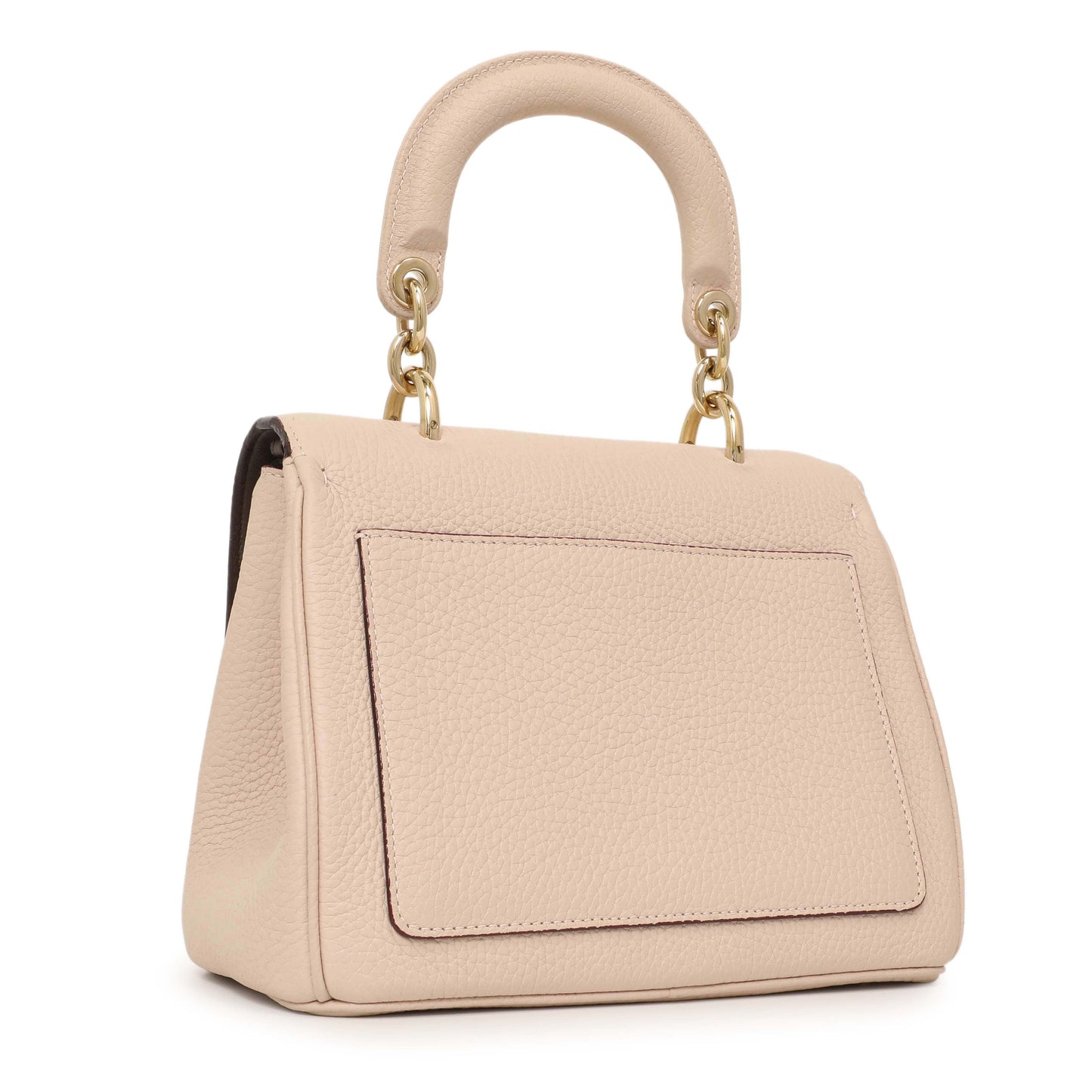Exclusive Christian Dior Rose Poudre Bullcalf Mini Be Dior Flap — Side View