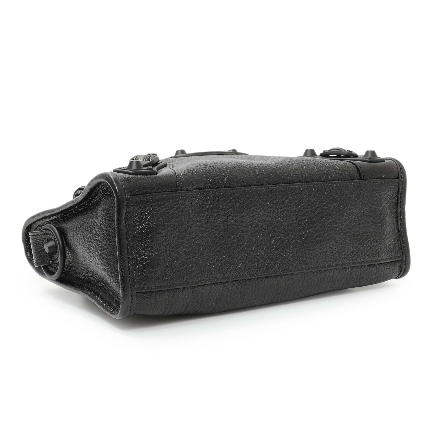 Exclusive Balenciaga Black Grained Calfskin Neo Classic Mini City — Back View