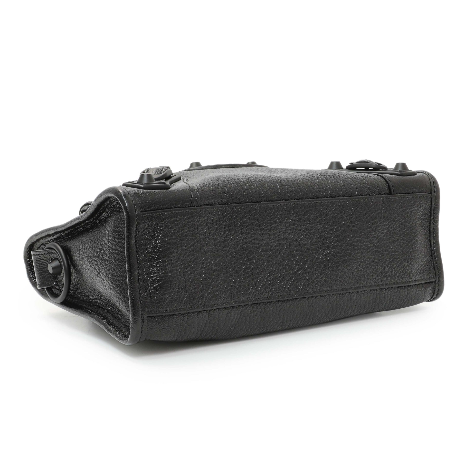 Exclusive Balenciaga Black Grained Calfskin Neo Classic Mini City — Back View