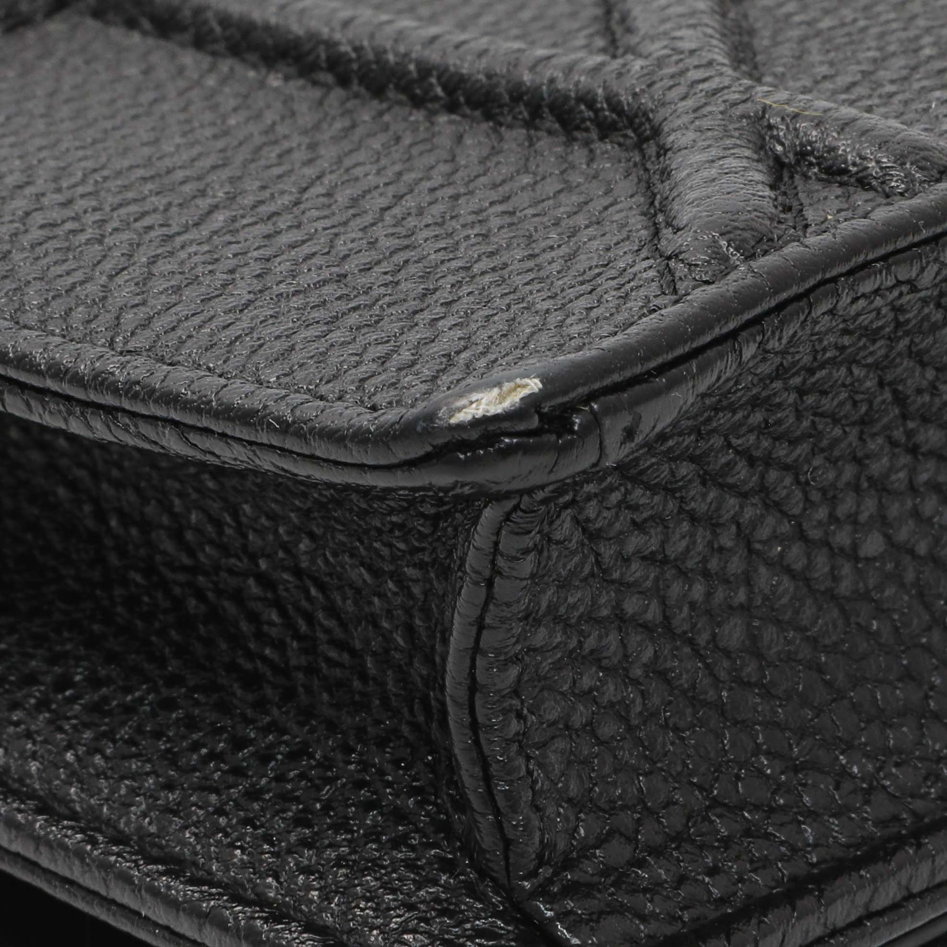 Exclusive Christian Dior Black Grained Calfskin Diorama Wallet on Chain — Lifestyle View