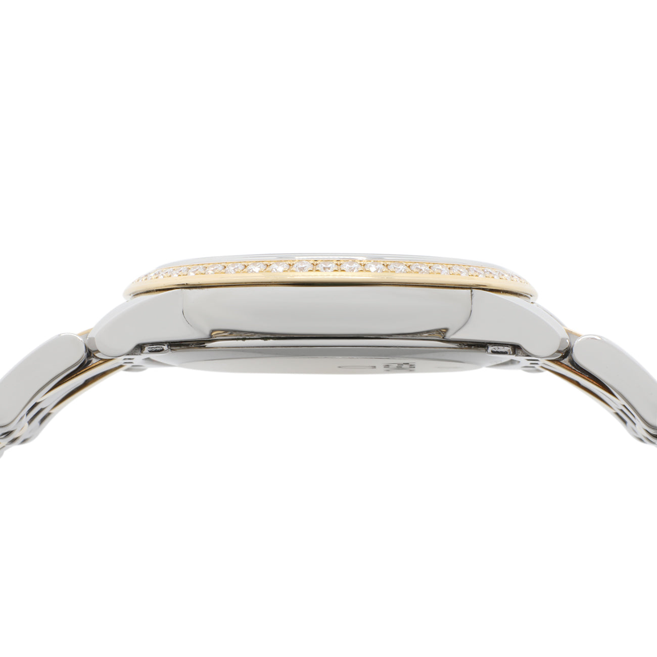 Exclusive Omega Stainless Steel 18K Yellow Gold Diamond De Ville Prestige 413.25.27.60.55.001 — Back View