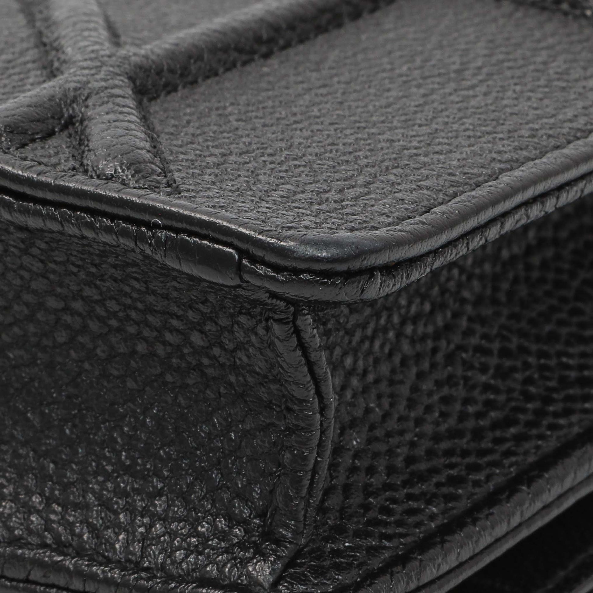 Exclusive Christian Dior Black Grained Calfskin Diorama Wallet on Chain — Alternate View 7