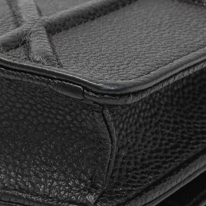 Exclusive Christian Dior Black Grained Calfskin Diorama Wallet on Chain — Alternate View 7