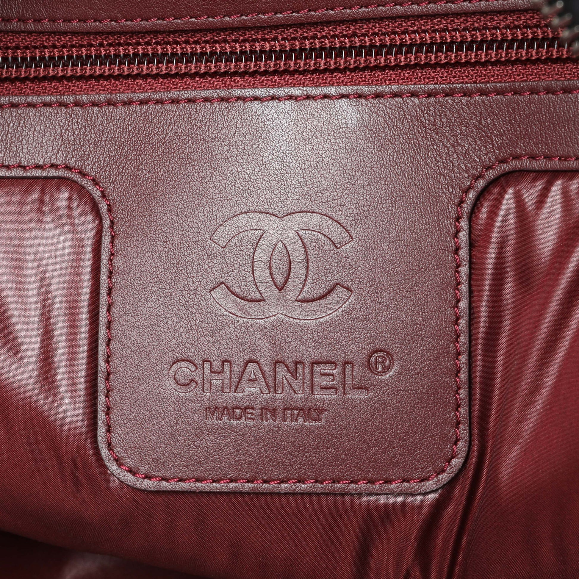 Exclusive Chanel Black Nylon Quilted Coco Cocoon Backpack — Detail View