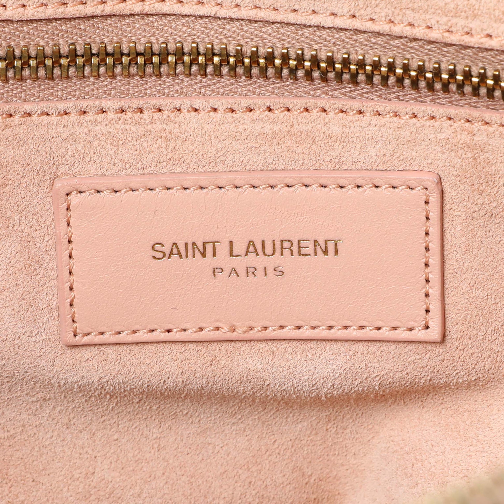 Exclusive Saint Laurent Peach Calfskin Classic Baby Duffle — Alternate View 9