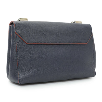 Exclusive Louis Vuitton Navy Calfskin Lockme II Chain Bag BB — Side View