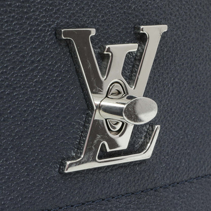 Exclusive Louis Vuitton Navy Calfskin Lockme II Chain Bag BB — Alternate View 11