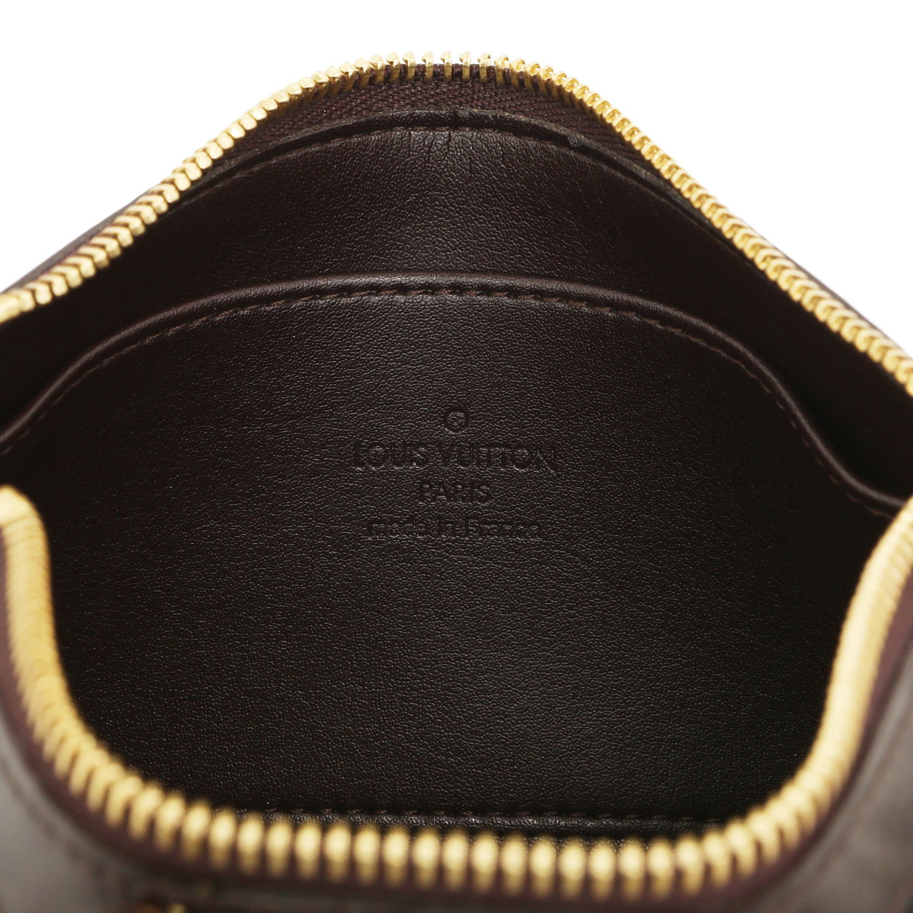 Exclusive Louis Vuitton Amarante Vernis Trousse Cosmetic Pouch — Detail View