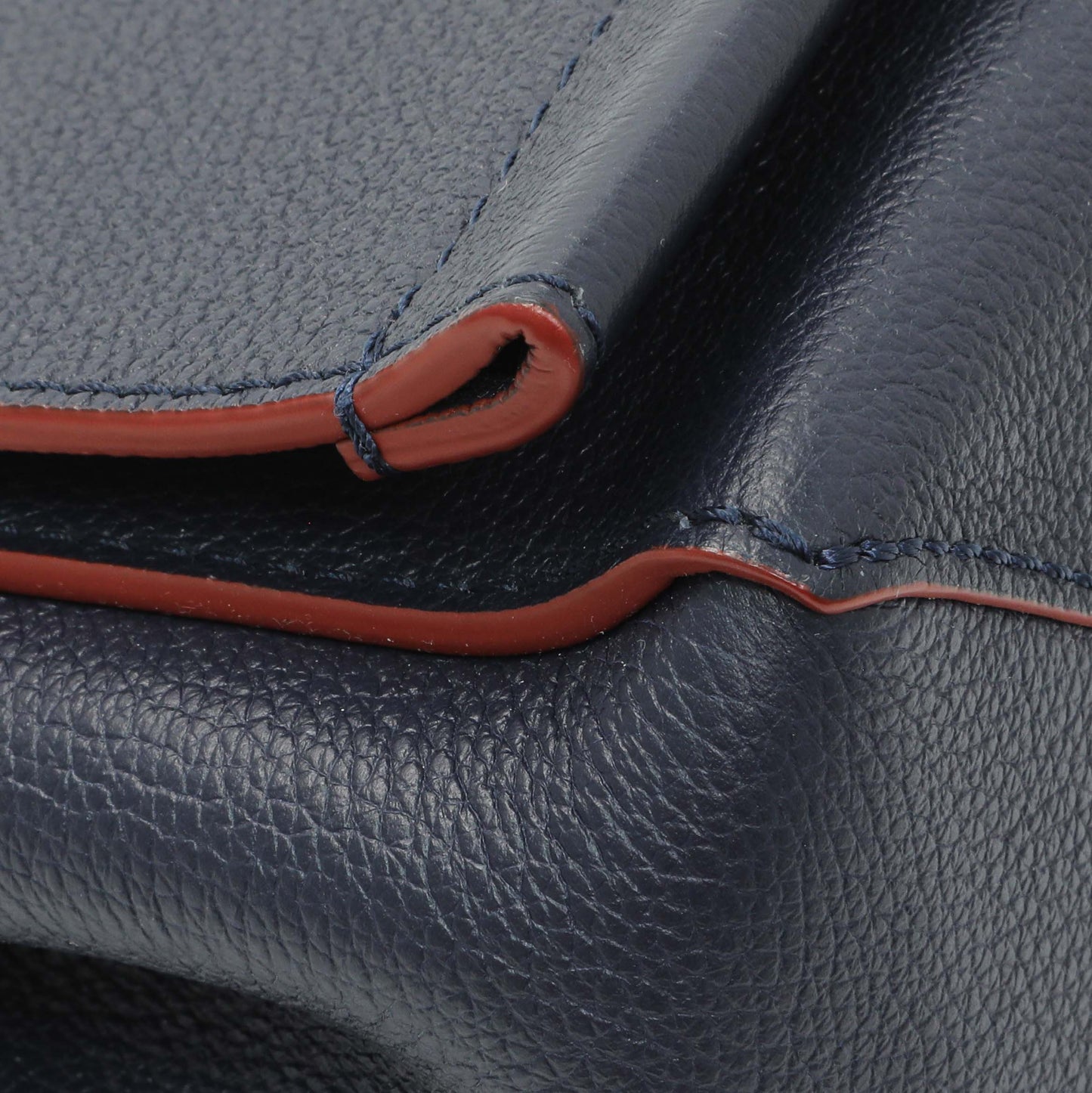 Exclusive Louis Vuitton Navy Calfskin Lockme II Chain Bag BB — Top View