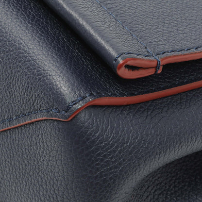 Exclusive Louis Vuitton Navy Calfskin Lockme II Chain Bag BB — Detail View