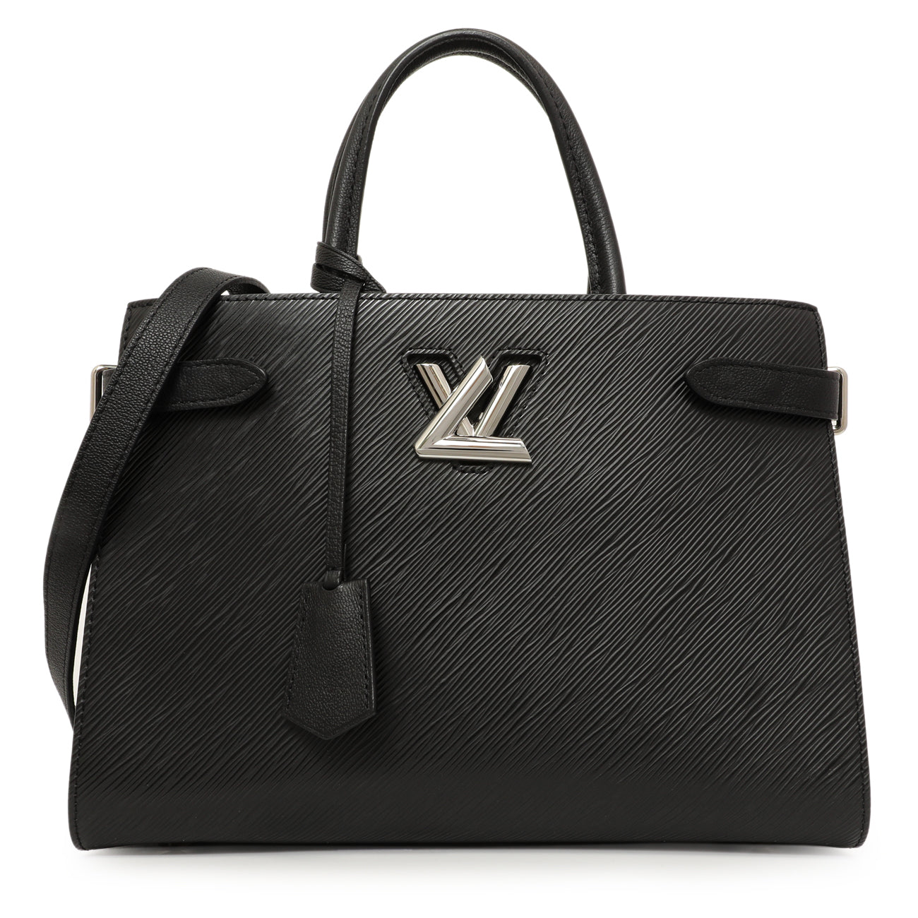 Exclusive Louis Vuitton Black Epi Twist Tote — Front View