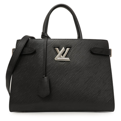 Exclusive Louis Vuitton Black Epi Twist Tote — Front View