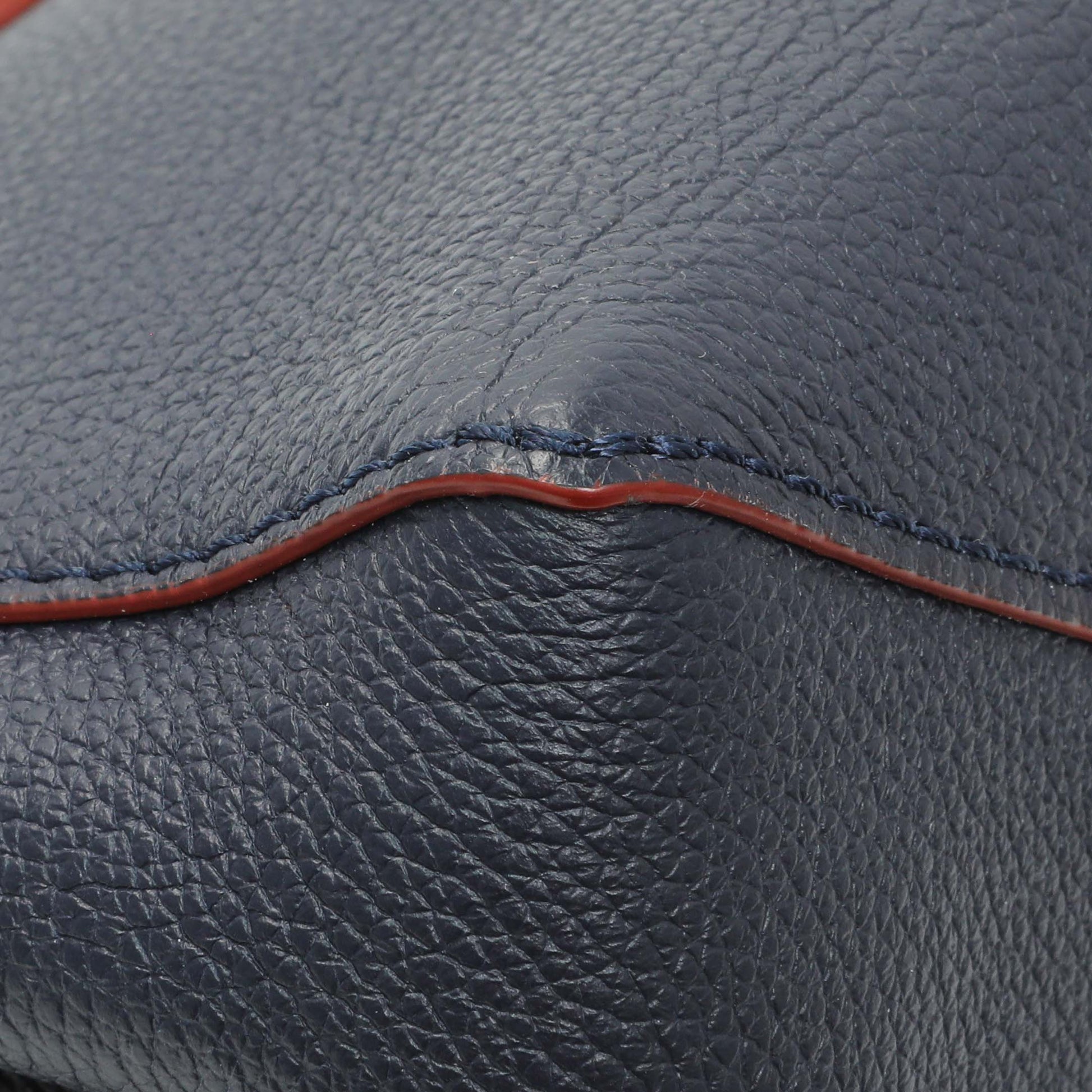 Exclusive Louis Vuitton Navy Calfskin Lockme II Chain Bag BB — Lifestyle View