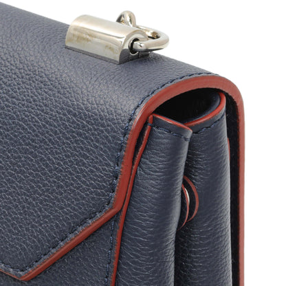 Exclusive Louis Vuitton Navy Calfskin Lockme II Chain Bag BB — Alternate View 13