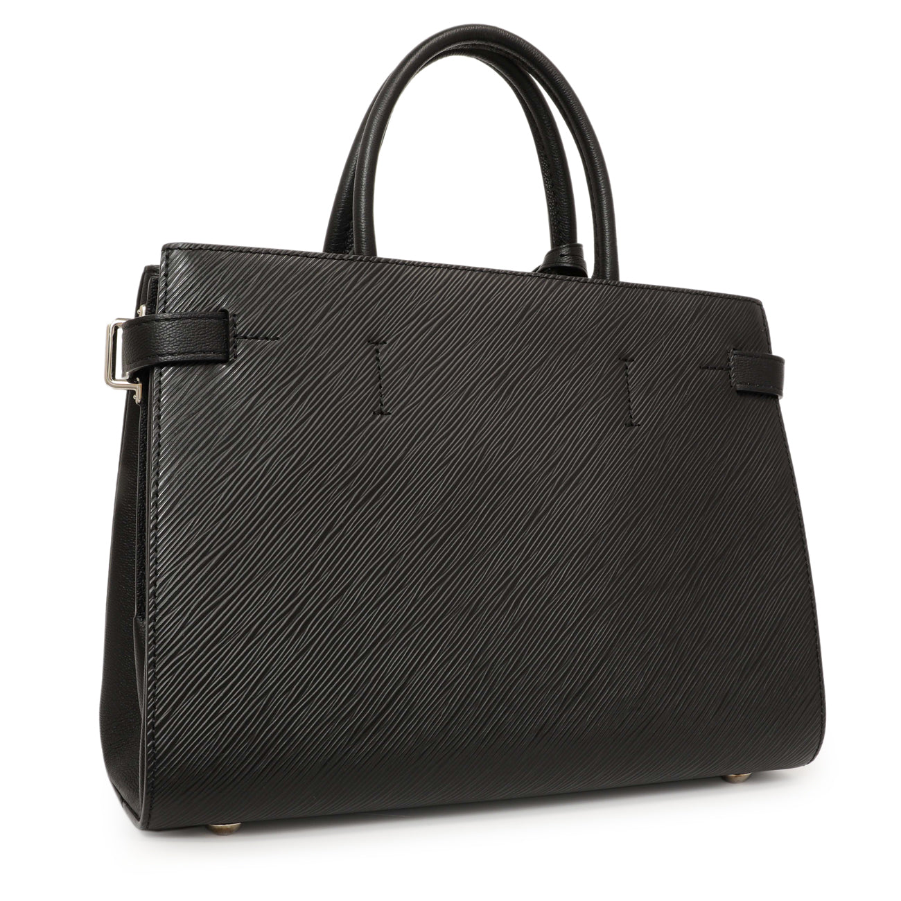 Exclusive Louis Vuitton Black Epi Twist Tote — Side View