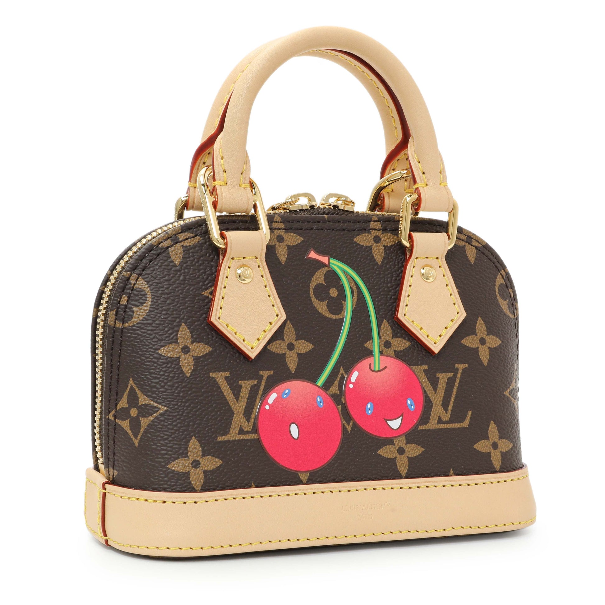 Exclusive Louis Vuitton X Takashi Murakami Cerises Nano Alma — Side View