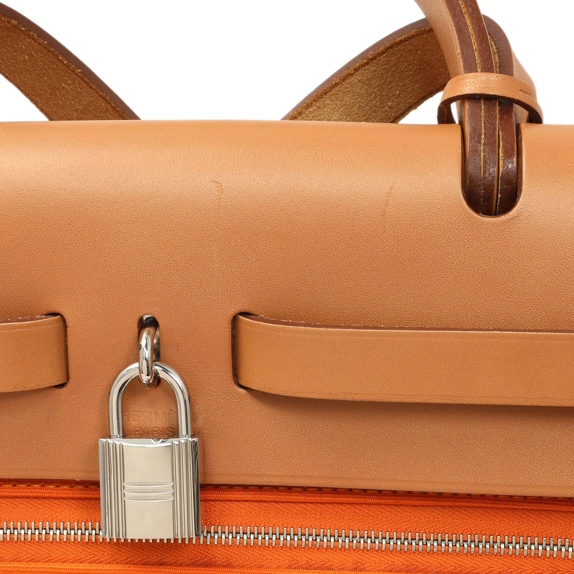 Exclusive Hermes Vache Hunter Toile Herbag Zip 31 — Alternate View 13