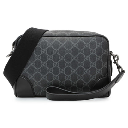 Exclusive Gucci GG Supreme Monogram Calfskin Emblem Small Crossbody — Front View